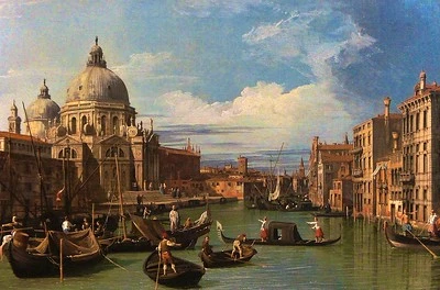 gates of the grand canal A painting the dipicts the Venetian Grand canal